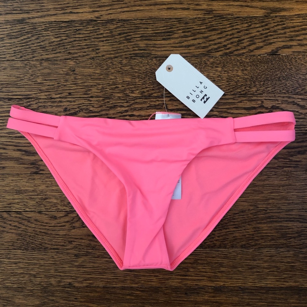 Billabong Vibrant Pink Low Rise Bikini Bottom - M